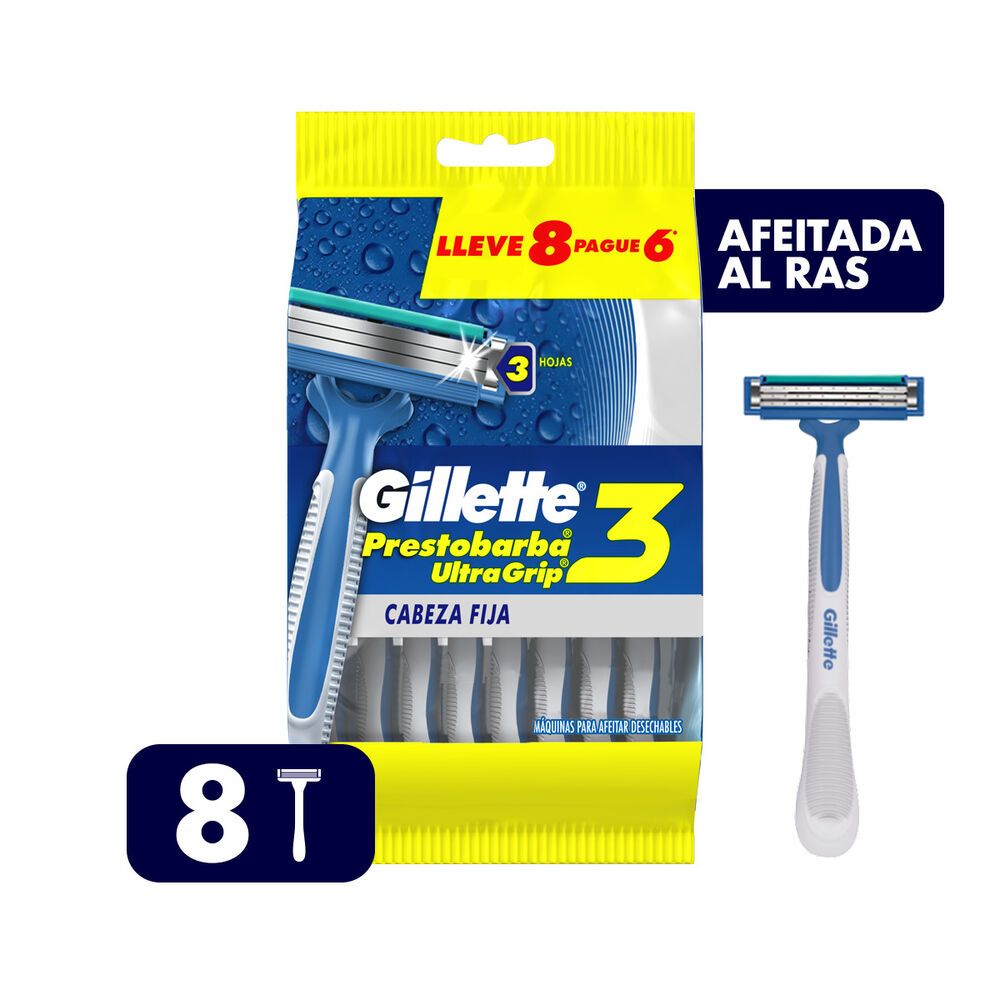 Máquina de afeitar Gillette desechable ultragrip 8 un