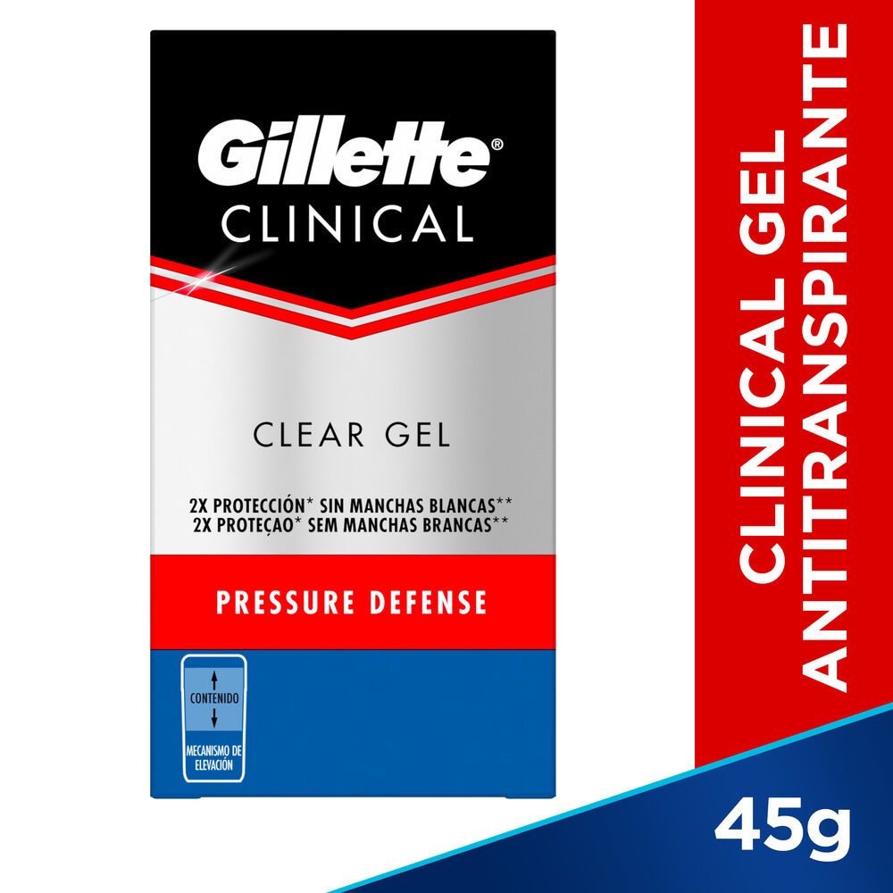 Desodorante en gel Gillette clinical pressure defense 45 g