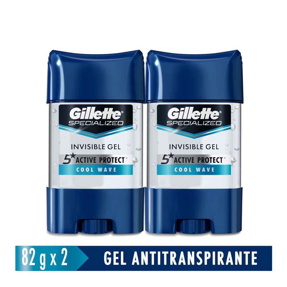 Pack desodorante en gel Gillette clinical cool wave 2 un de 82 g