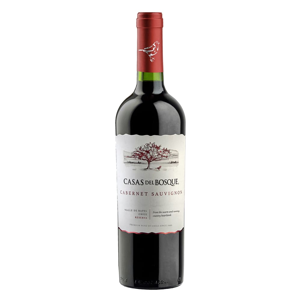 Vino Casas del Bosque reserva cabernet sauvignon 750 cc