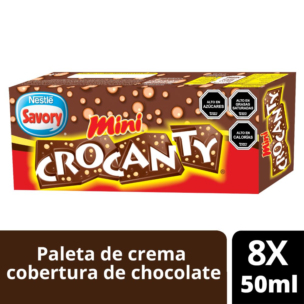 Pack Helado Crocanty Savory mini multipack 8 un de 50 ml