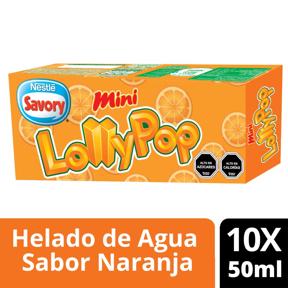 Pack Helado Lolly Pop Savory 10 un de 50 ml