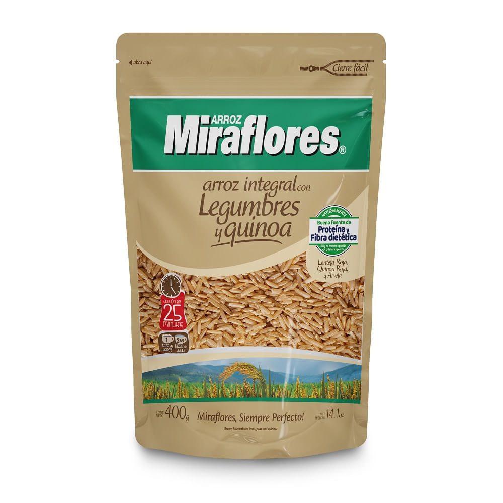 Arroz integral Miraflores con legumbres 400 g
