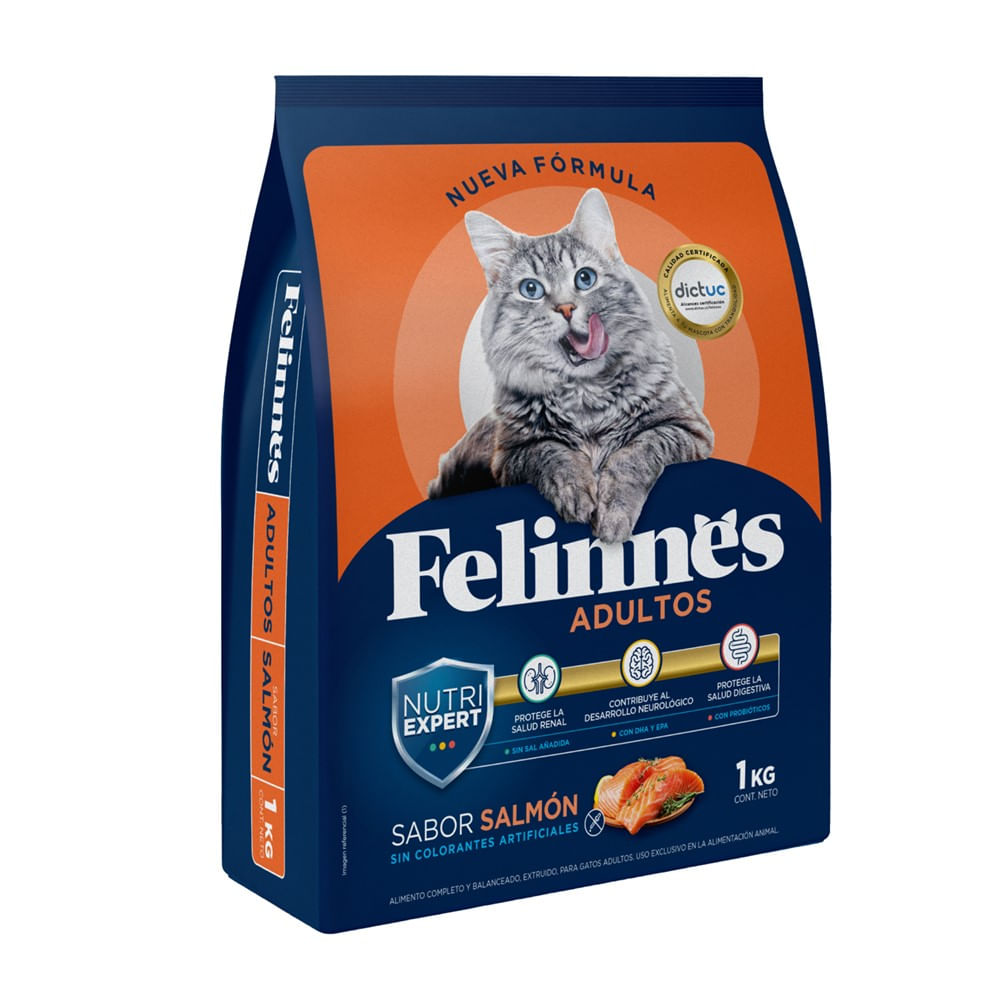 Alimento gato adulto Felinnes sabor salmón 1 Kg Alimento gato adulto Felinnes sabor salmón 1 Kg