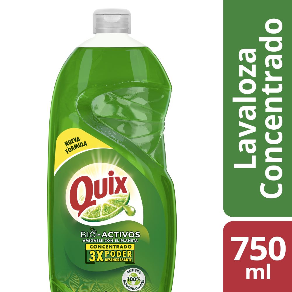 Lavaloza concentrado Quix bio activo limón 750 ml