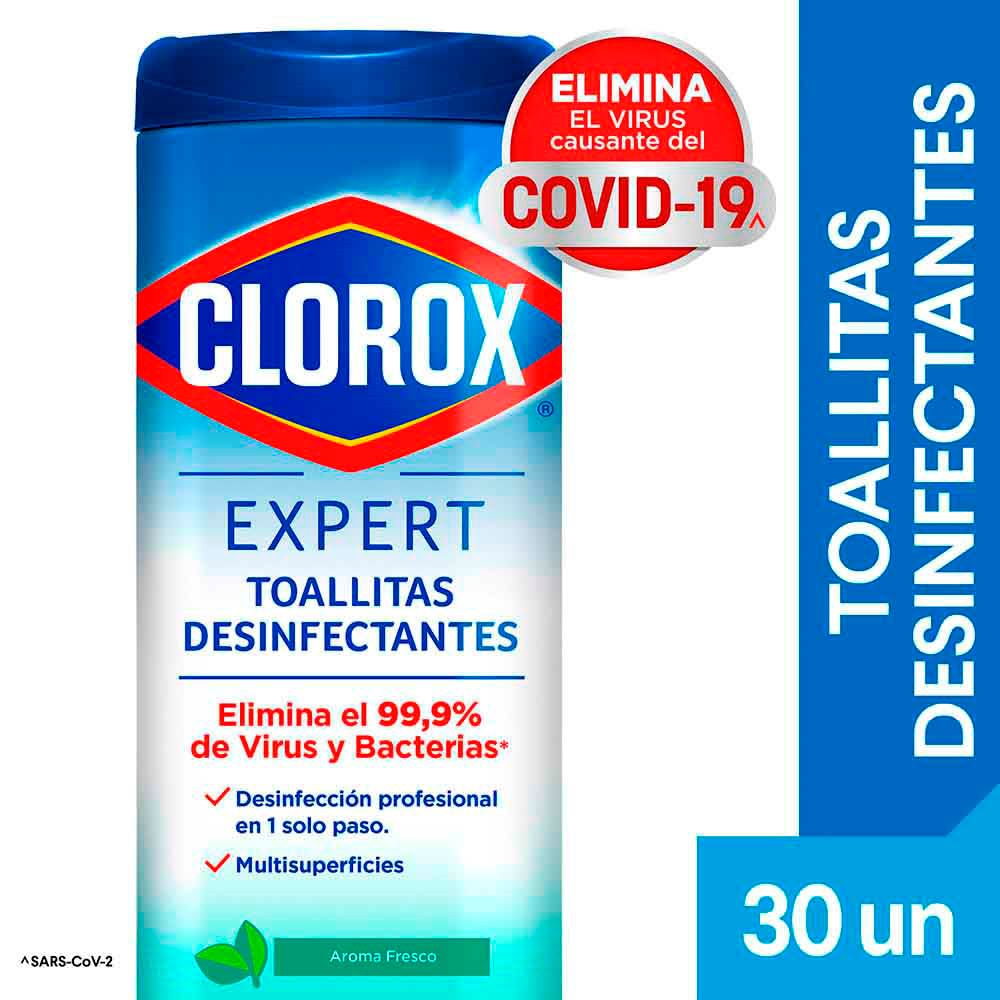 Toallitas desinfectantes Clorox expert aroma fresco 30 un