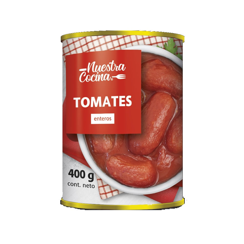 Tomates Nuestra Cocina enteros 400 g neto - 240 g drenado