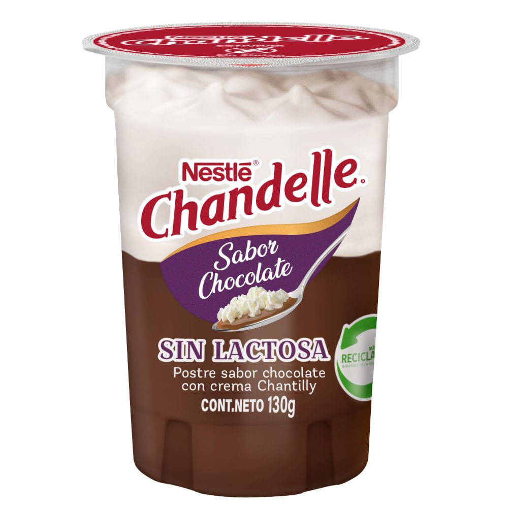 Postre Chandelle sin lactosa chocolate 130 g