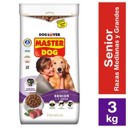 Alimento perro Master Dog senior sabor carne 3 Kg