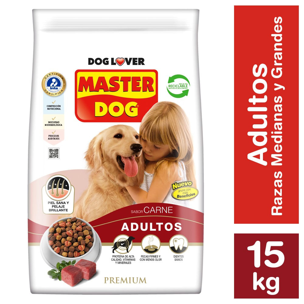 Alimento perro adulto Master Dog carne 15 Kg