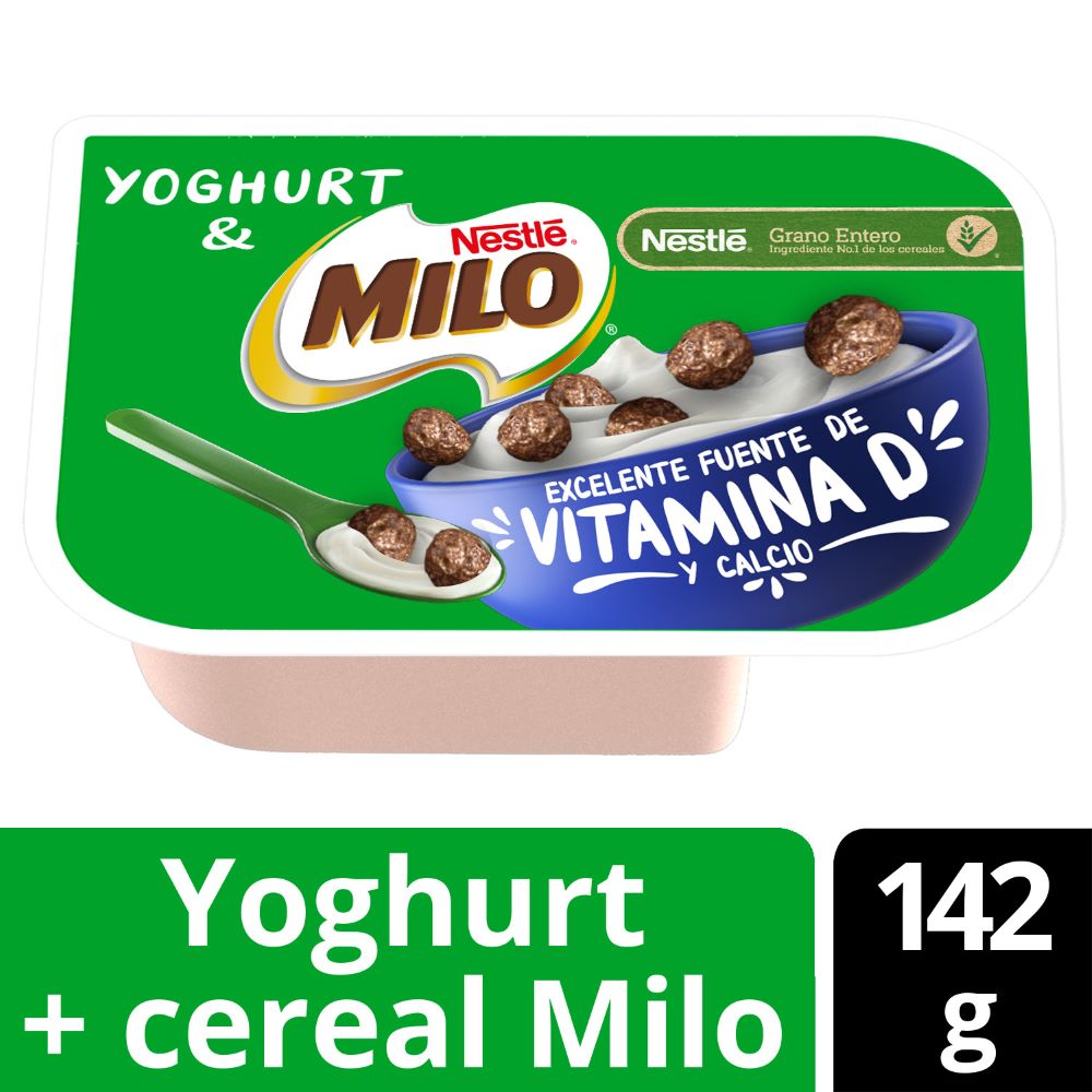 Yoghurt+cereal Mix Nestlé milo con cuchara 142 g