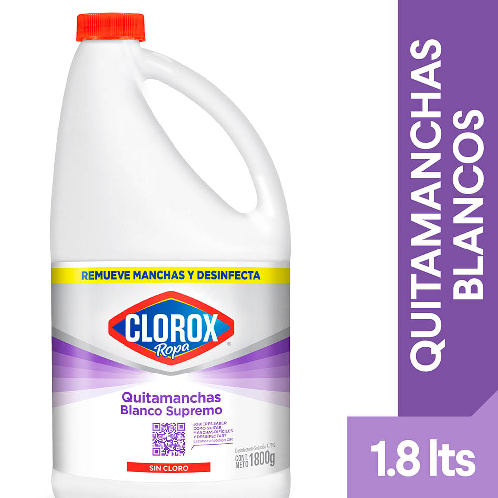 Cloro ropa Clorox blancos supremos 1.8 Kg