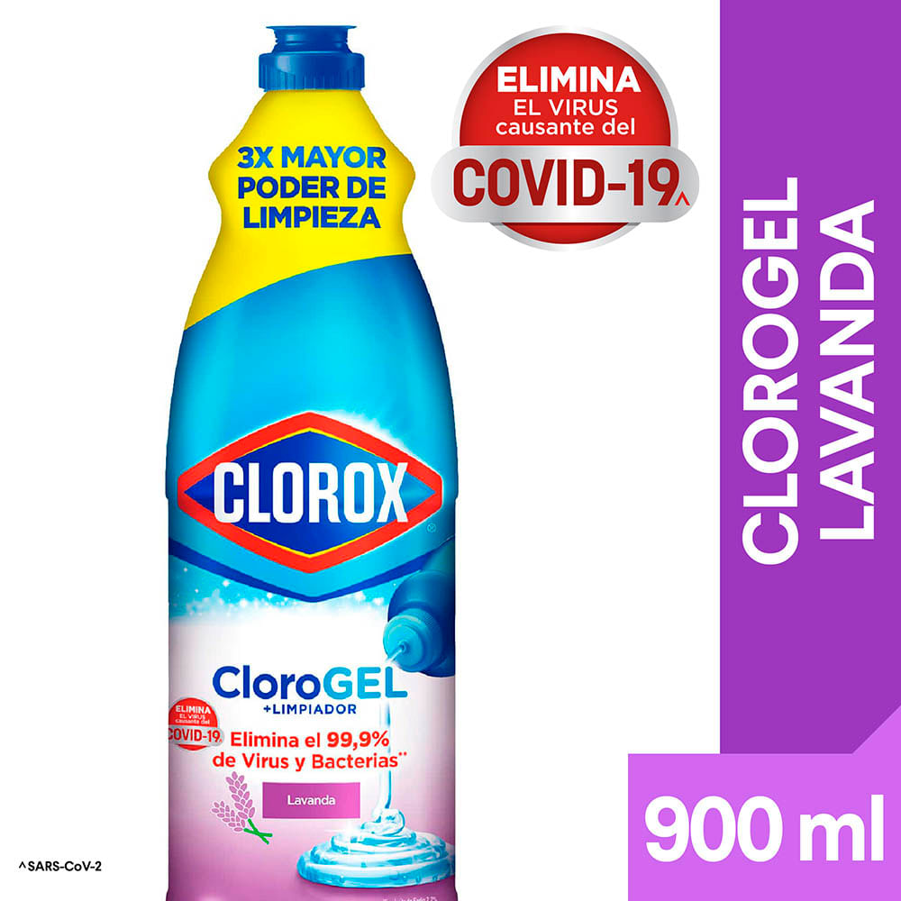 Cloro gel Clorox lavanda 900 ml