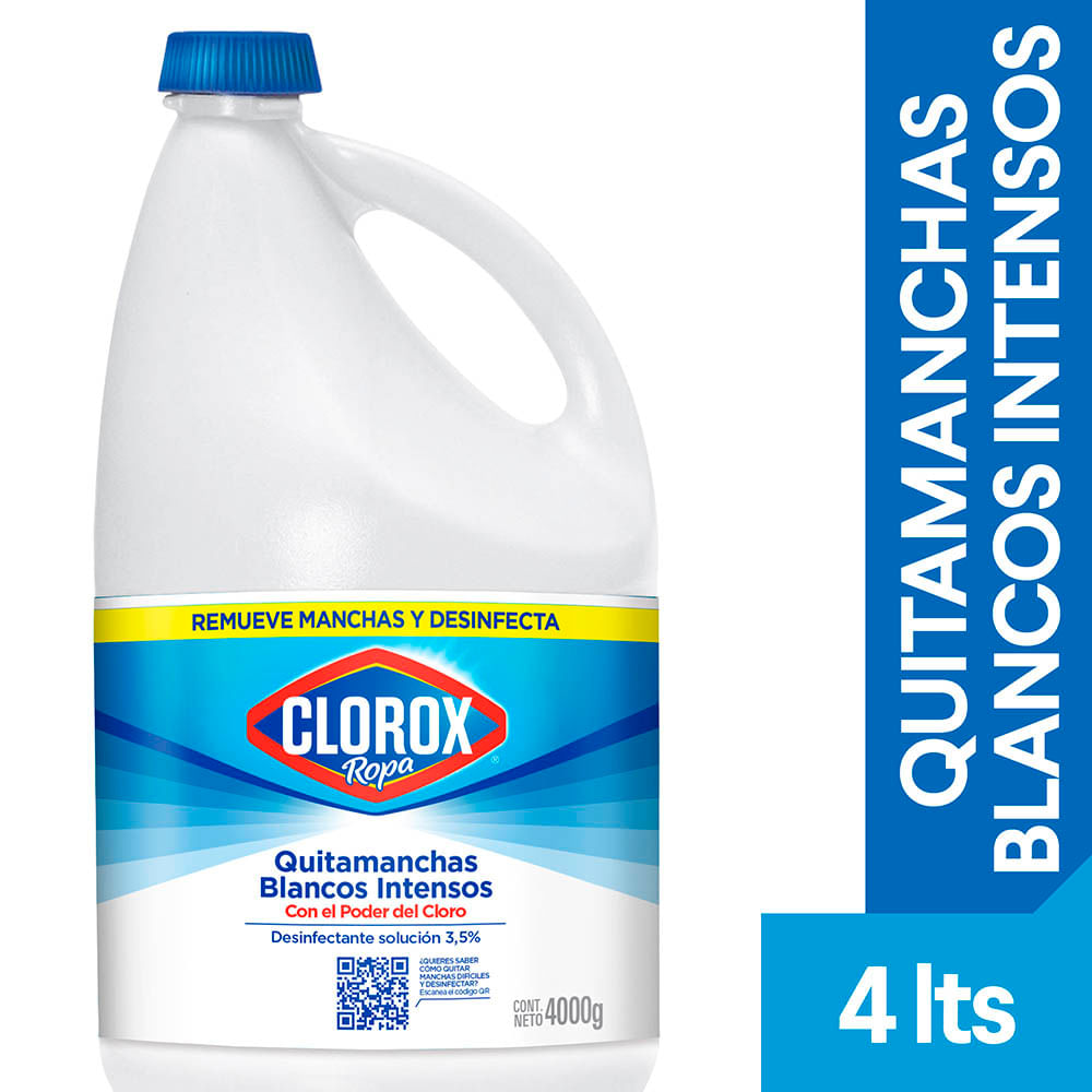 Cloro Clorox ropa blanca 4 Kg