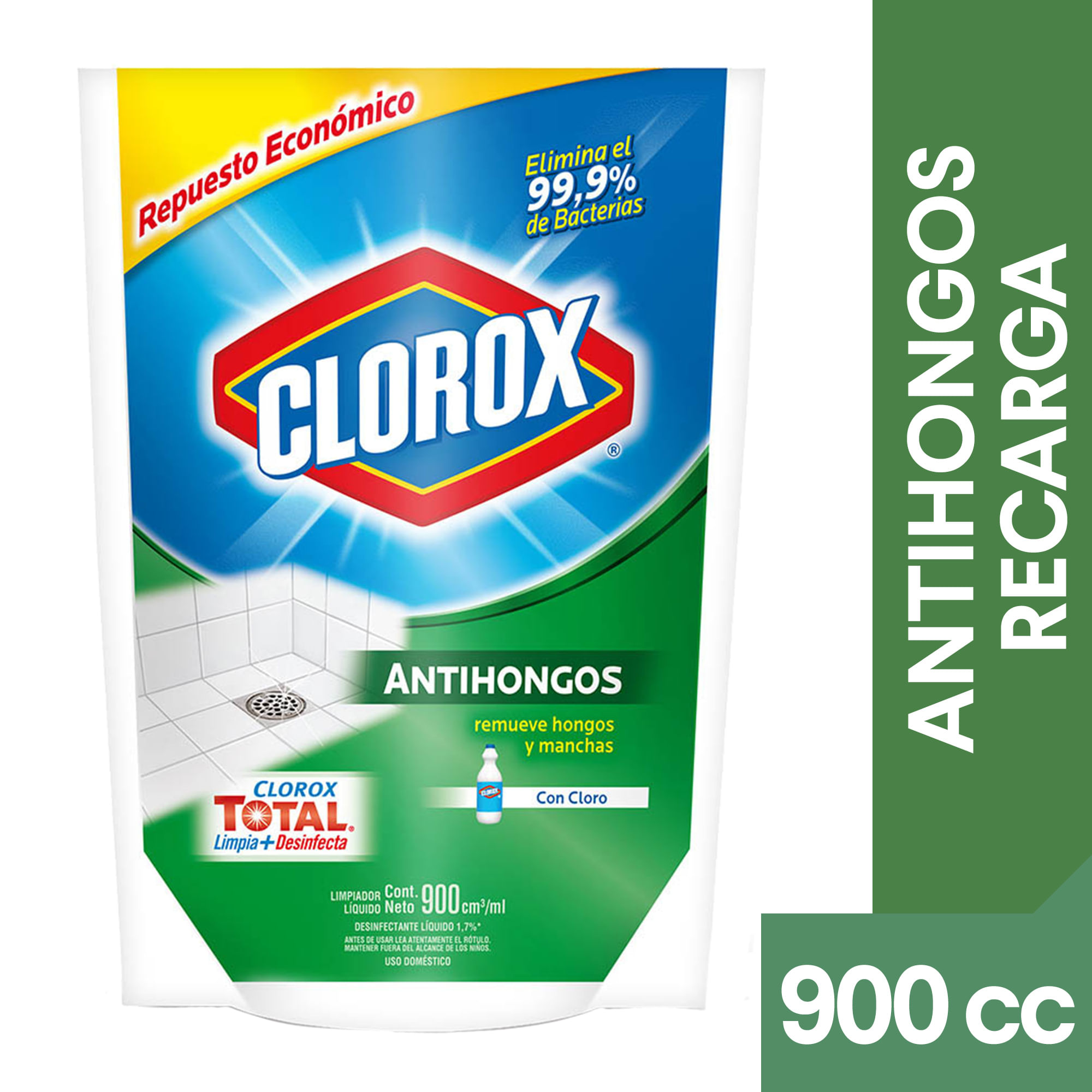 Limpiador desinfectante Clorox antihongos doypack 900 ml