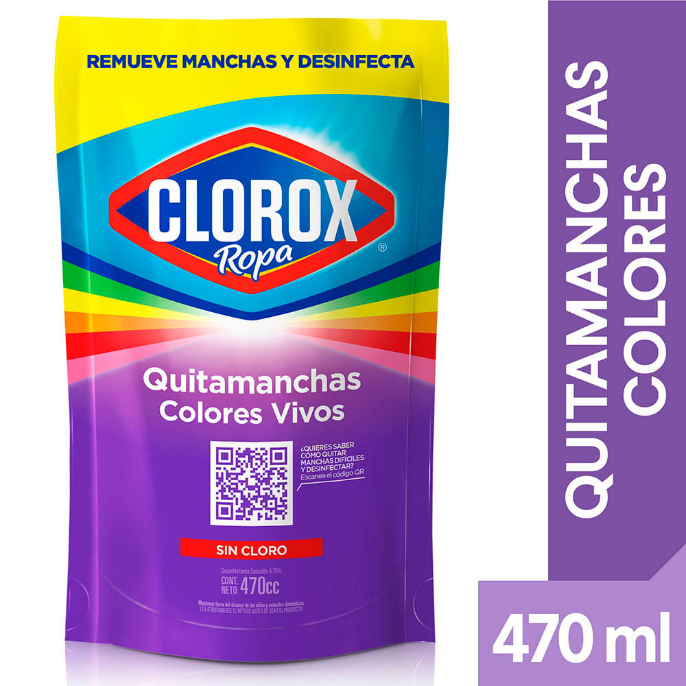 Quitamanchas Clorox ropa colores vivos 470 ml
