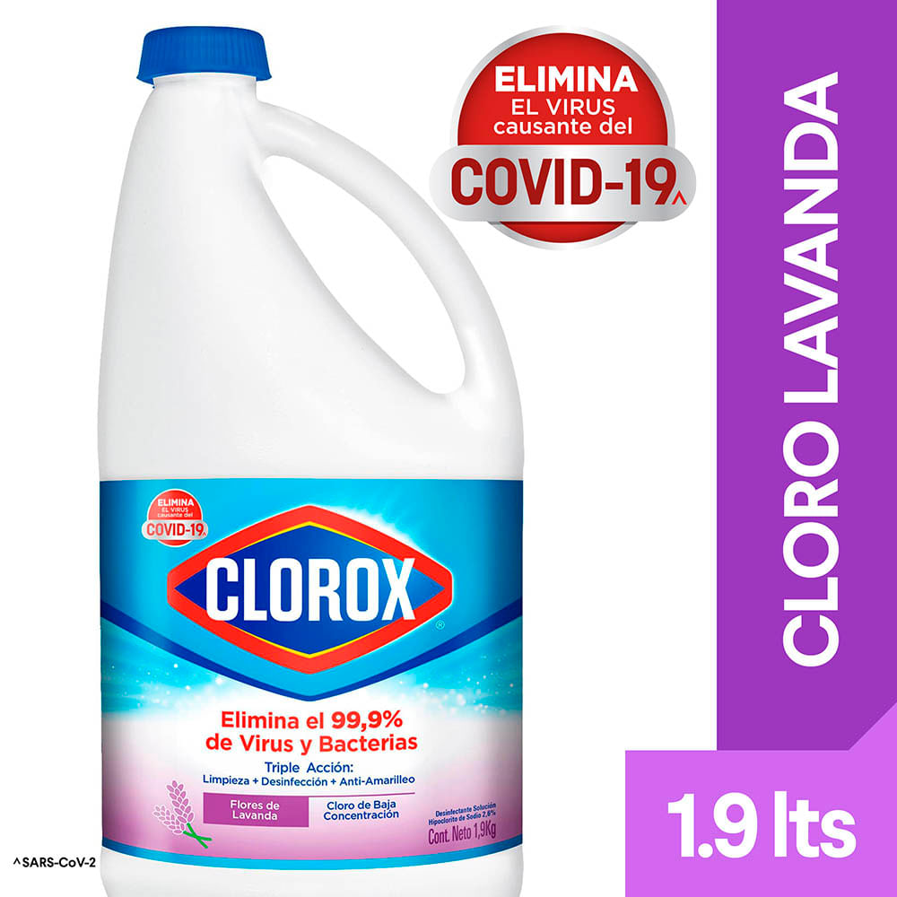 Cloro Clorox lavanda 1.9 L