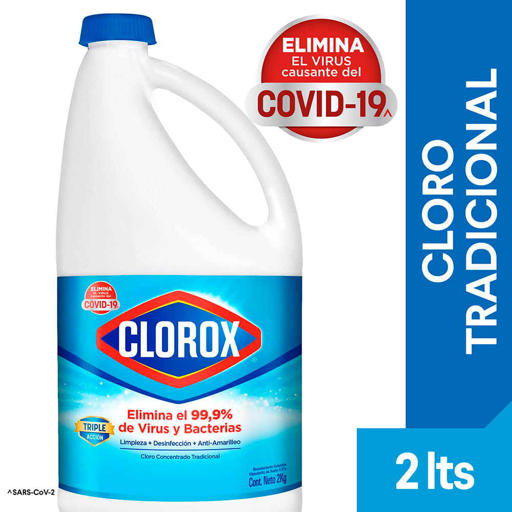 Cloro Clorox tradicional 2 L