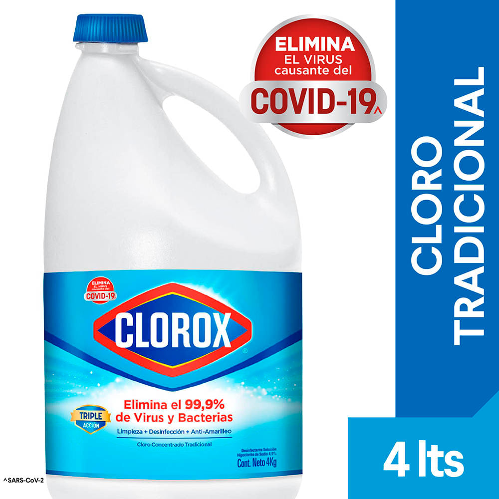 Cloro Clorox tradicional 4 L