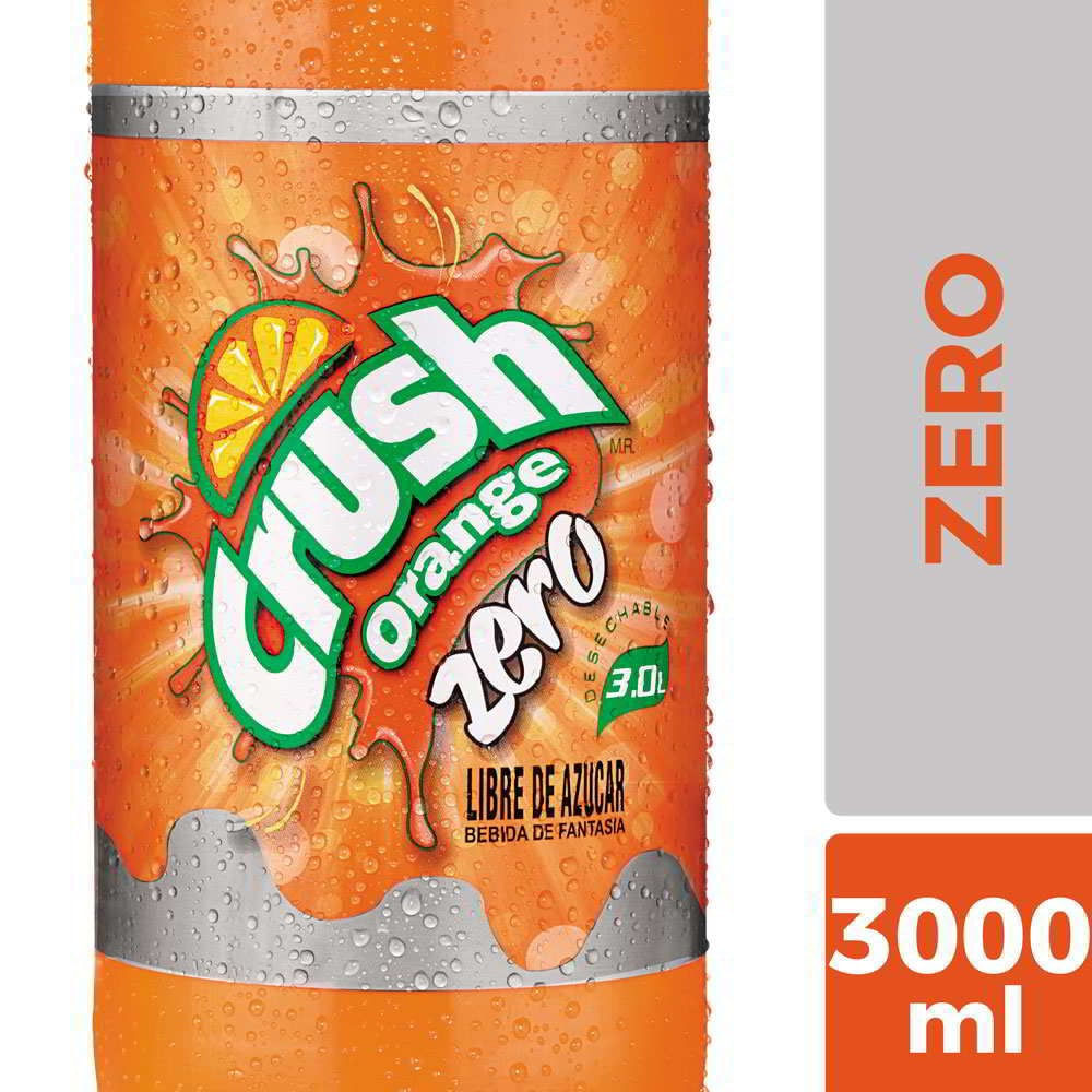 Bebida Orange Crush zero no retornable 3 L