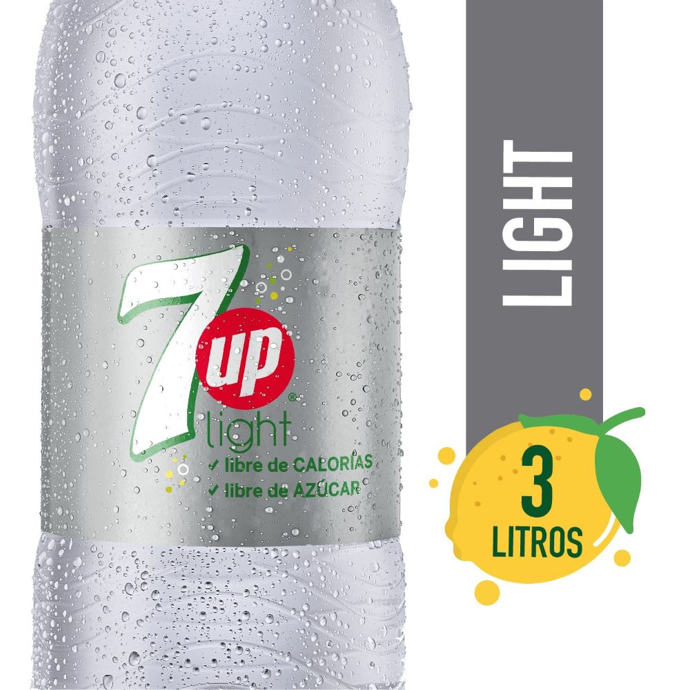 Bebida Seven Up light no retornable 3 L