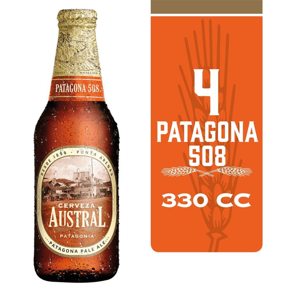 Pack Cerveza Austral pale ale botella 4 un de 330 cc
