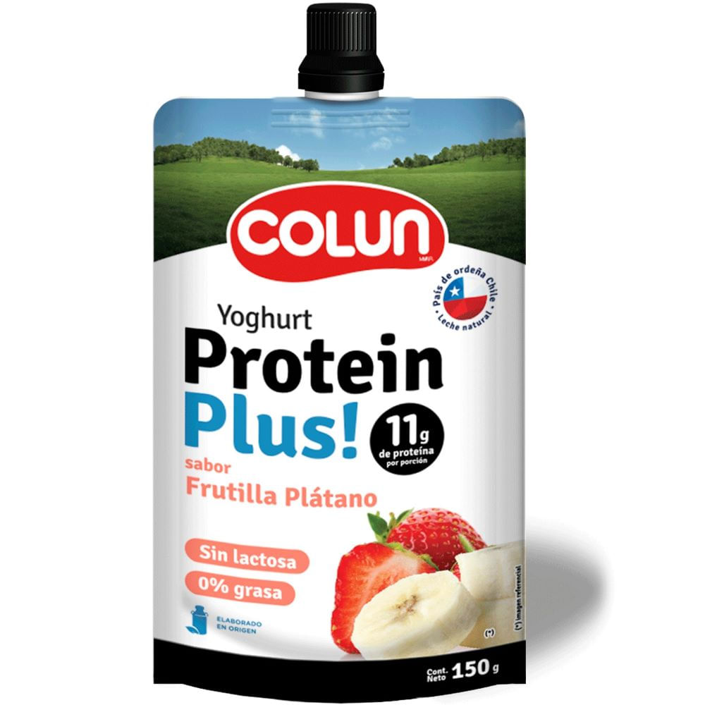 Yoghurt Colun protein plus sin lactosa frutilla plátano 150 g