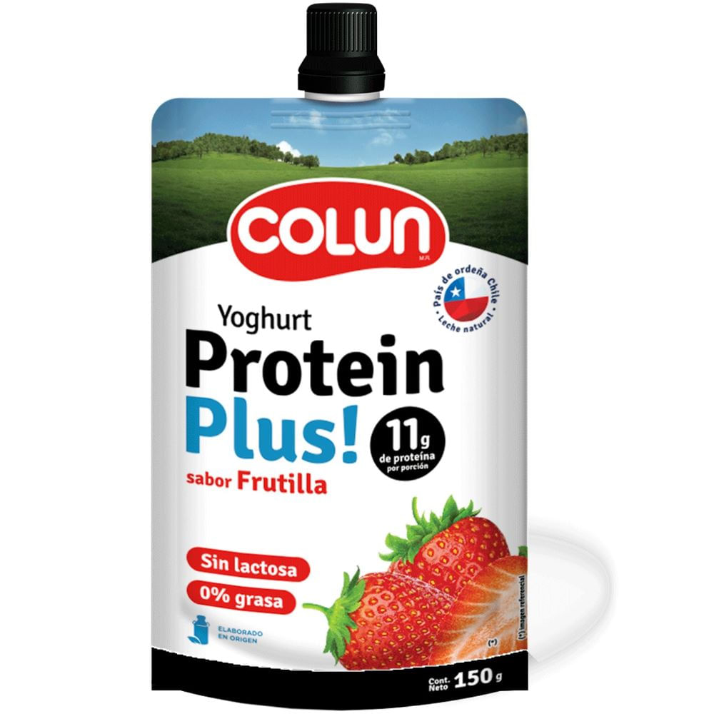 Yoghurt Colun protein plus sin lactosa frutilla 150 g