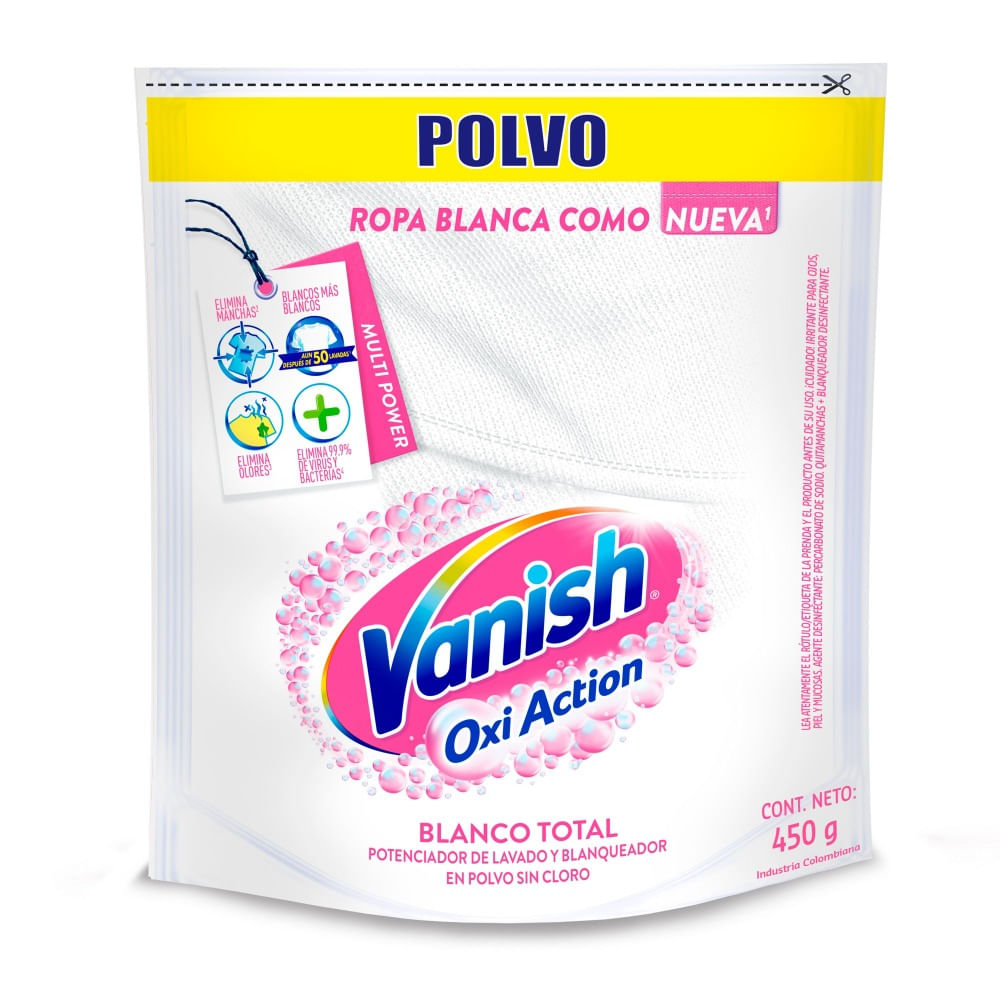 Quitamanchas en polvo Vanish blanco repuesto 450 g Quitamanchas en polvo Vanish blanco repuesto 450 g
