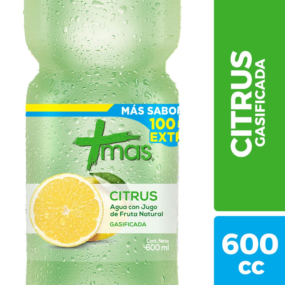 Agua Más con gas citrus 600 ml
