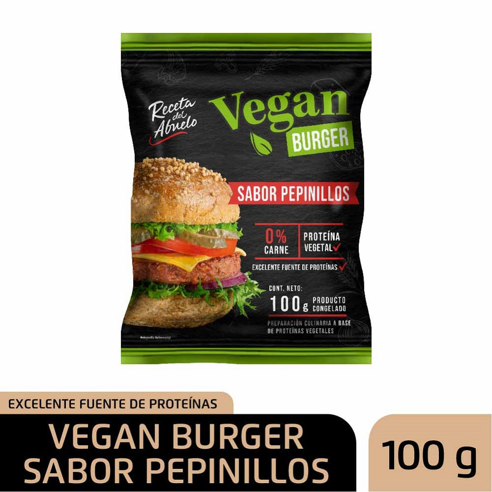 Vegan burger Receta del Abuelo pepinillo 100 g