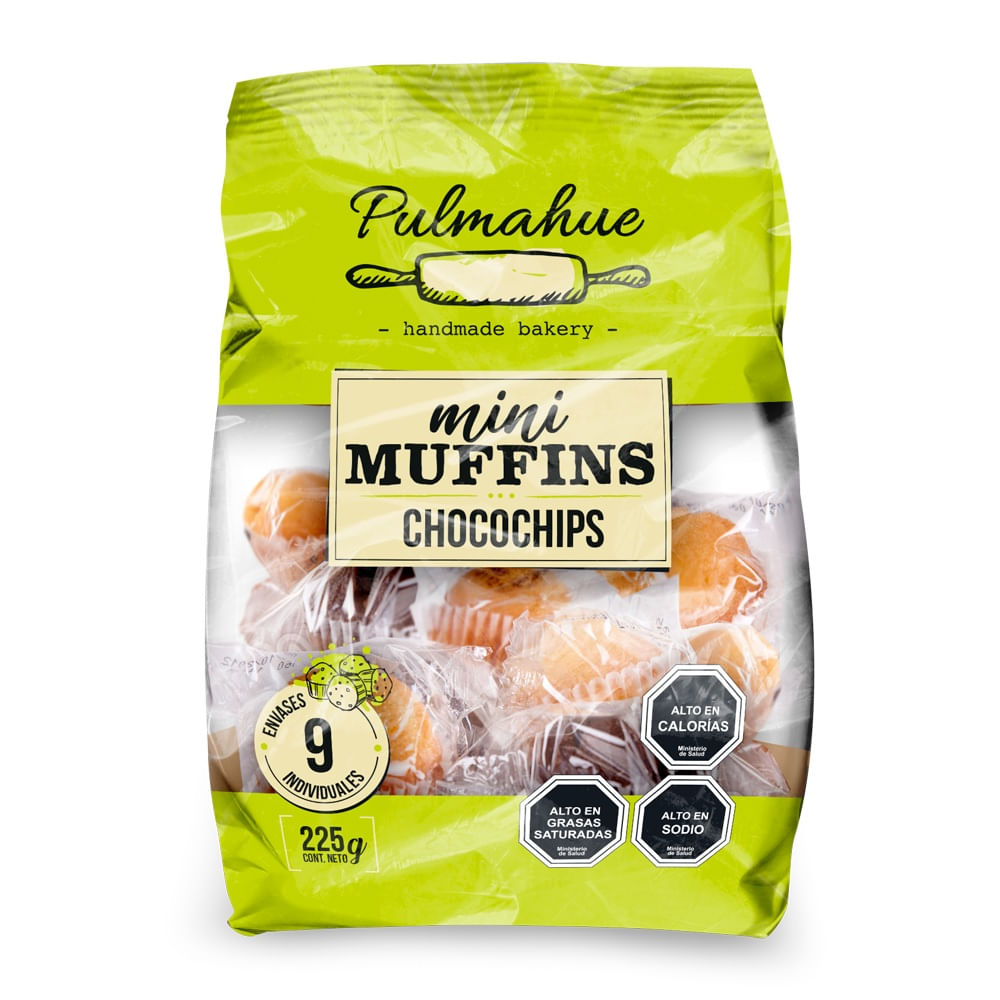 Mini muffins Pulmahue choco chips 9 un