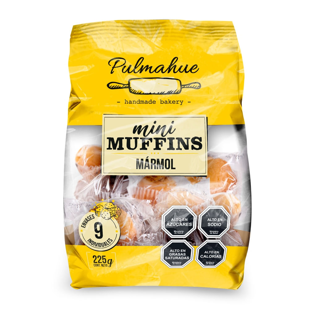 Mini muffins Pulmahue mármol 9 un