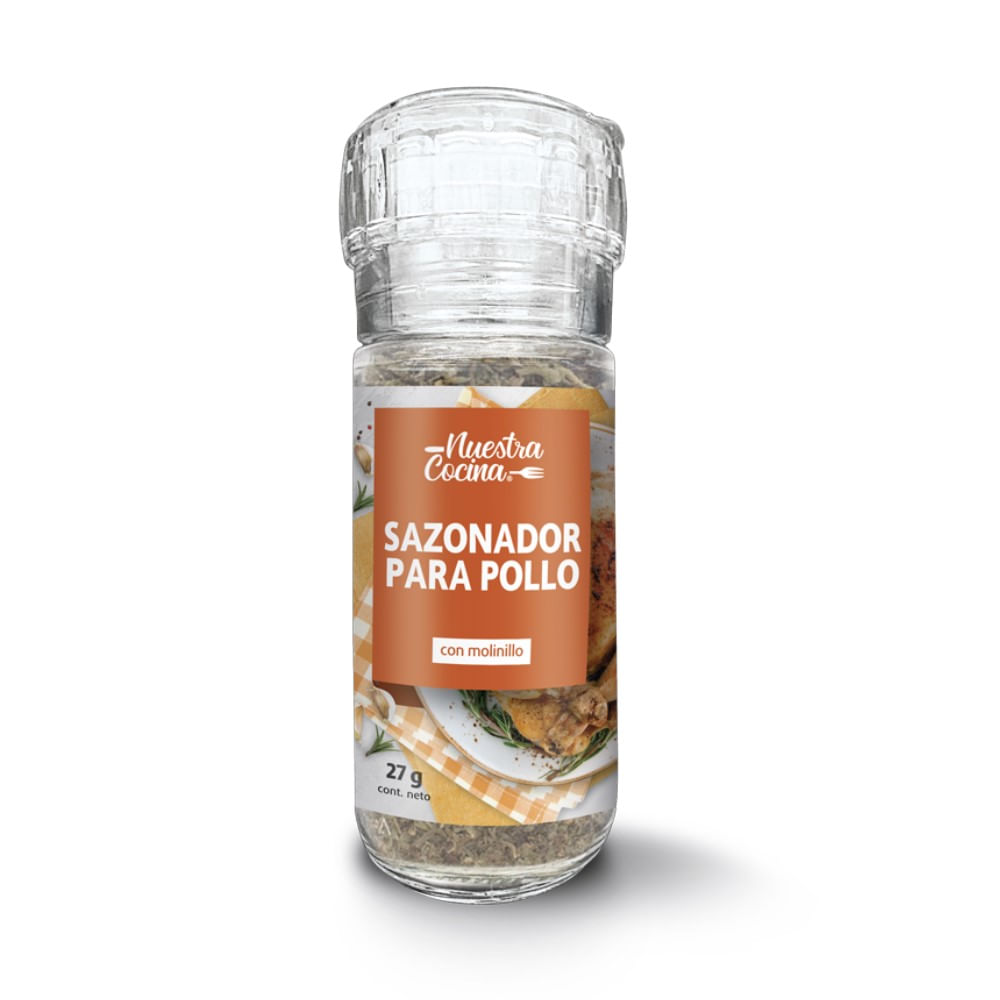 Sazonador para pollo Nuestra Cocina con molinillo 27 g