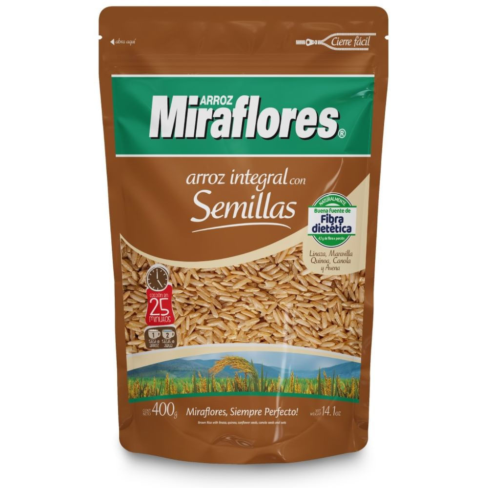 Arroz integral Miraflores con semillas 400 g