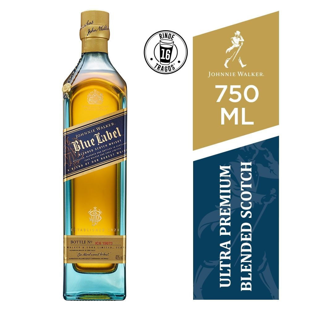 Whisky Johnnie Walker blue label 750 ml