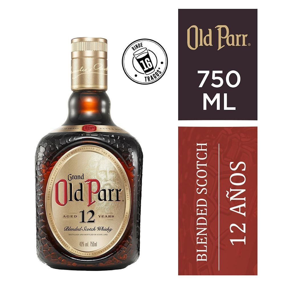 Whisky Old Parr 12 años 750 cc