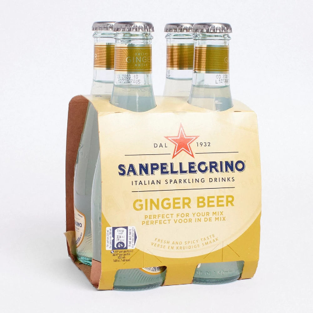 Pack agua ginger beer San Pellegrino 4 un de 200 ml