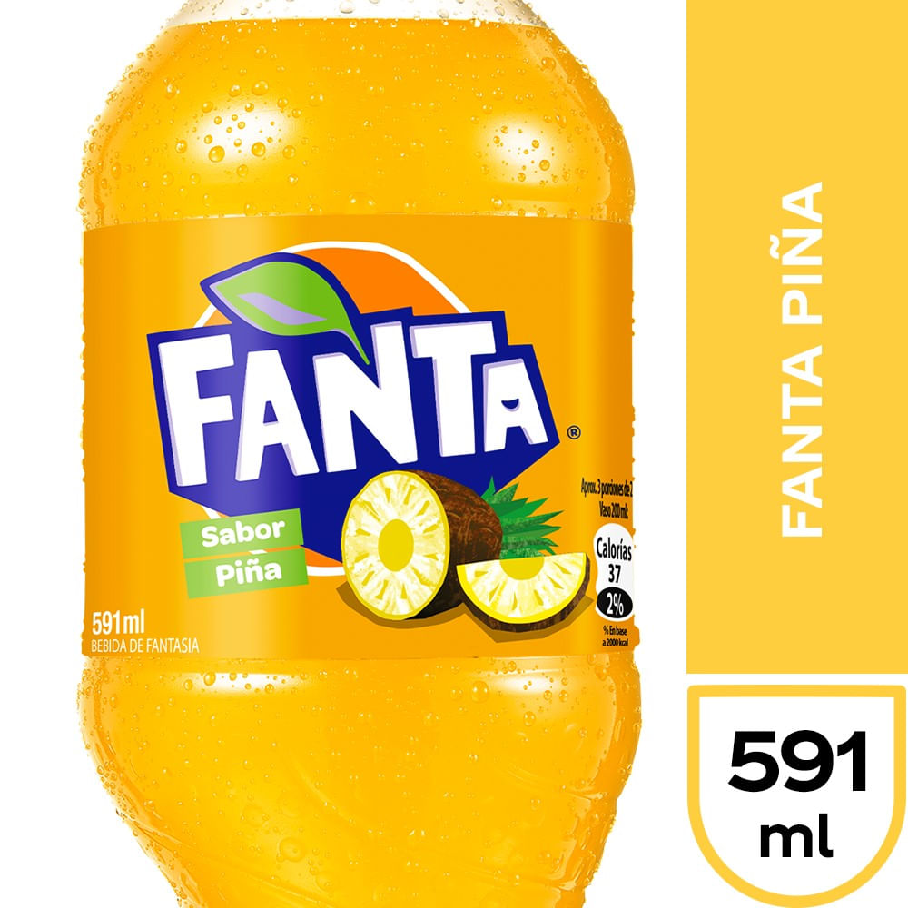 Bebida Fanta sabor piña desechable 591 ml