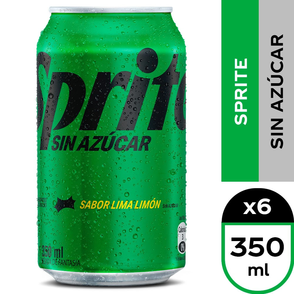 Pack bebida Sprite zero lata 6 un de 350 ml