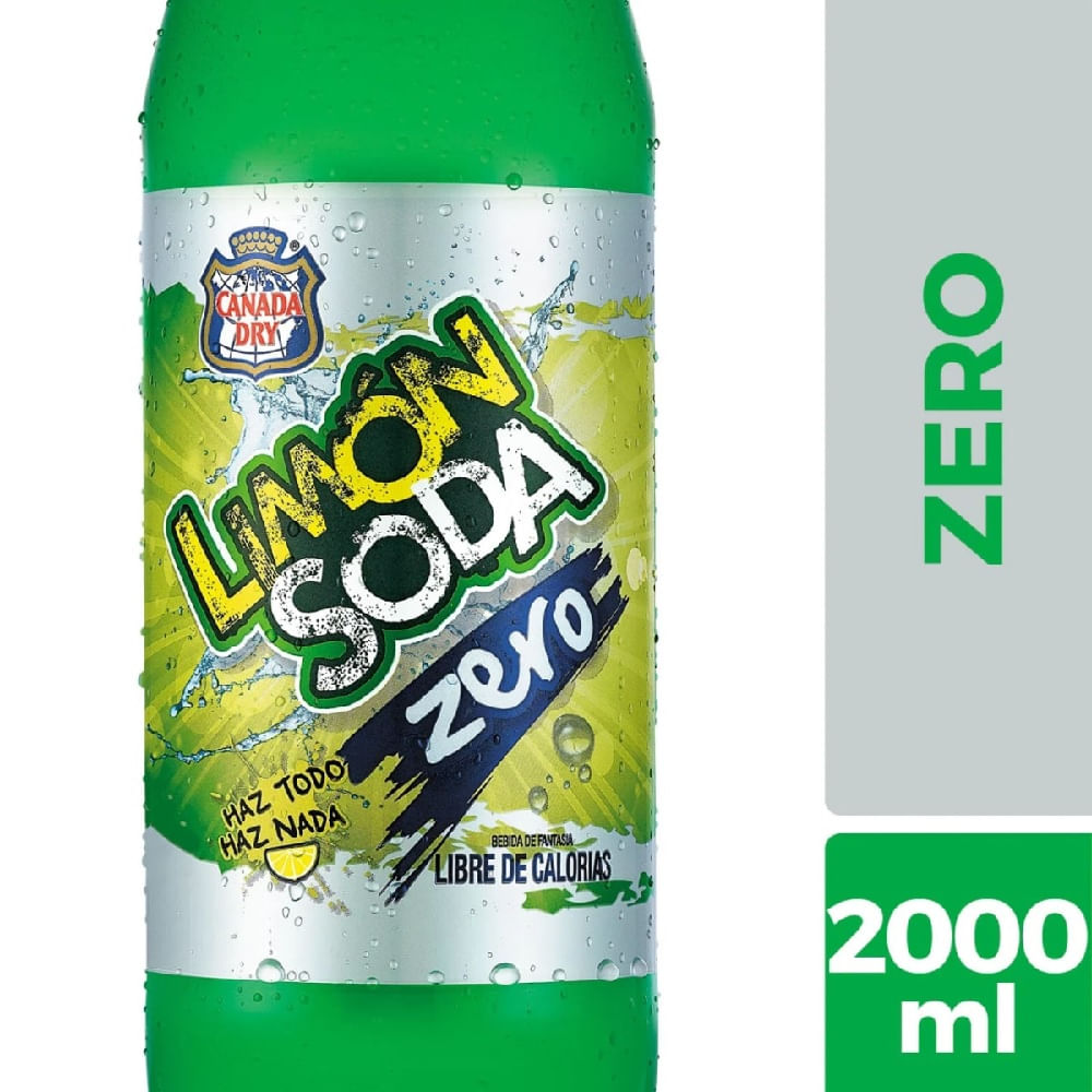 Bebida Limón Soda zero desechable 2 L