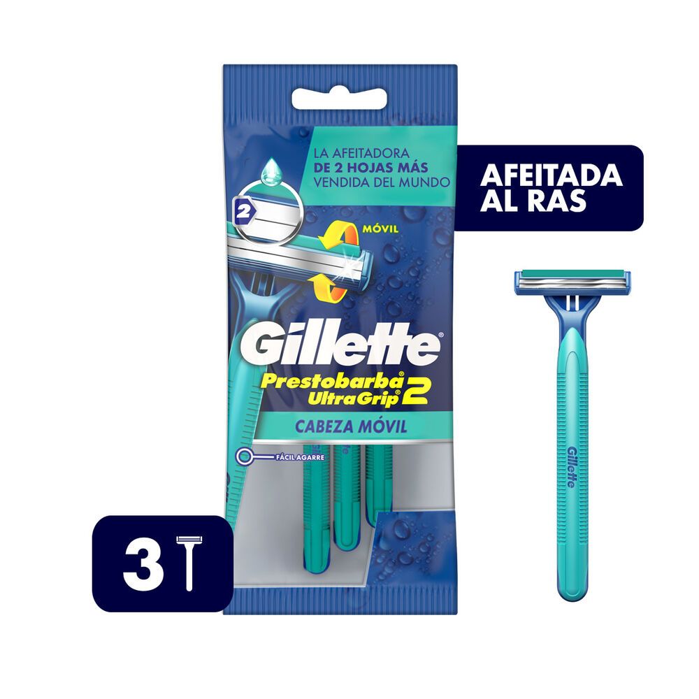 Máquina de afeitar Gillette Prestobarba ultragrip cabeza móvil 3 un