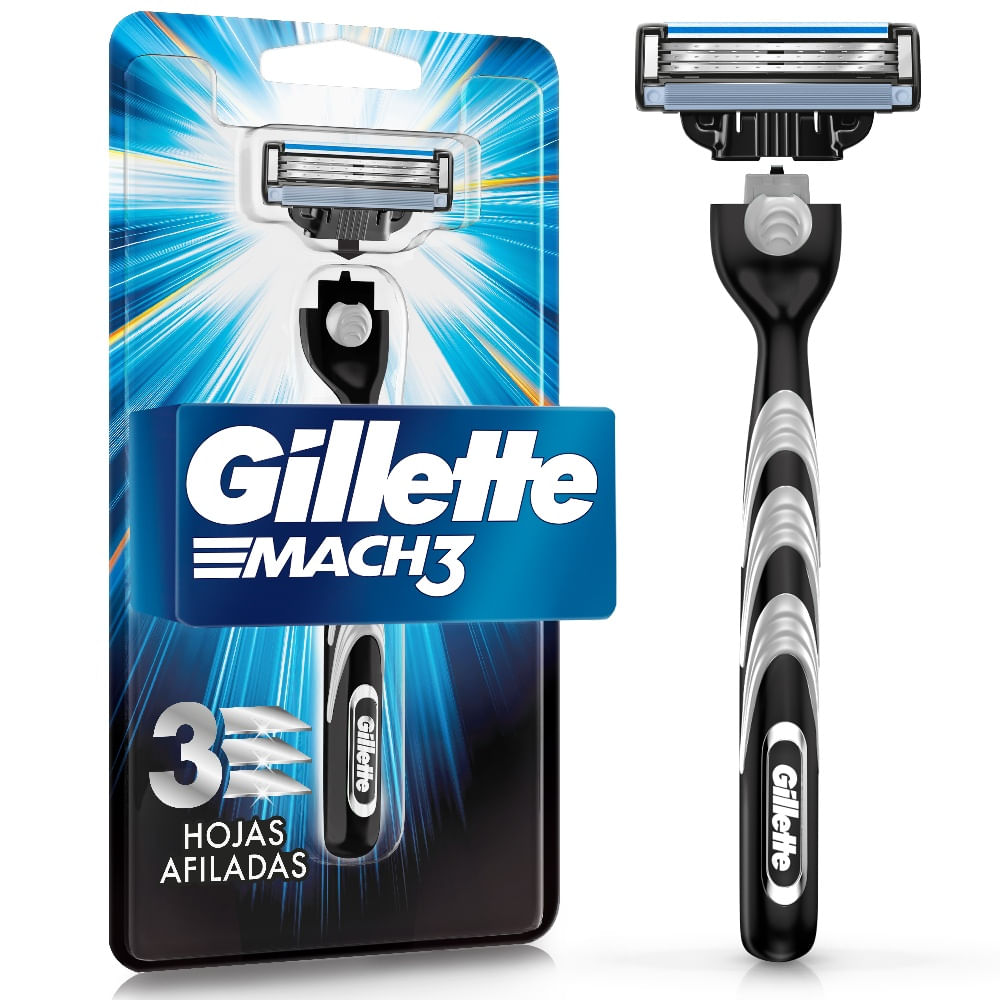 Máquina de afeitar Gillette Mach3 con tres hojas 1 un