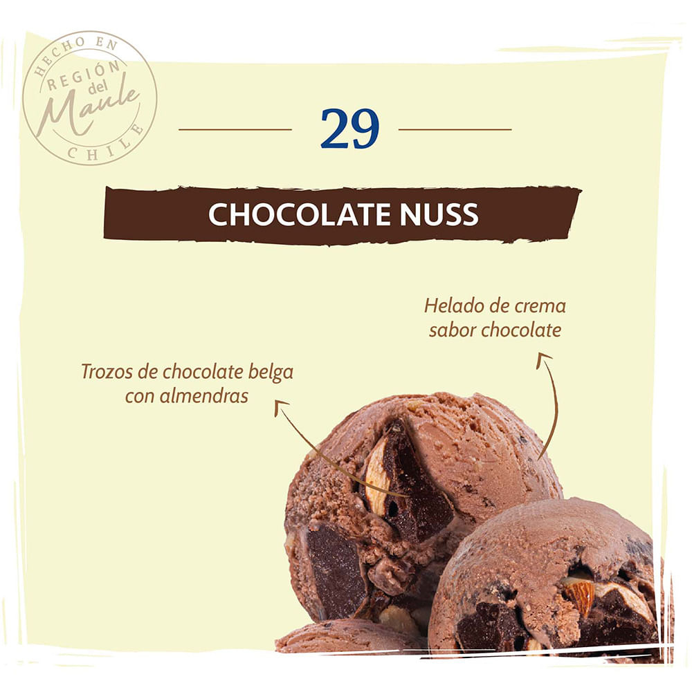Helado San Francisco sabor chocolate nuss 1 L Helado San Francisco sabor chocolate nuss 1 L