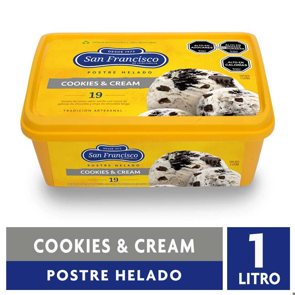 Postre helado San Francisco cookies & cream 1 L