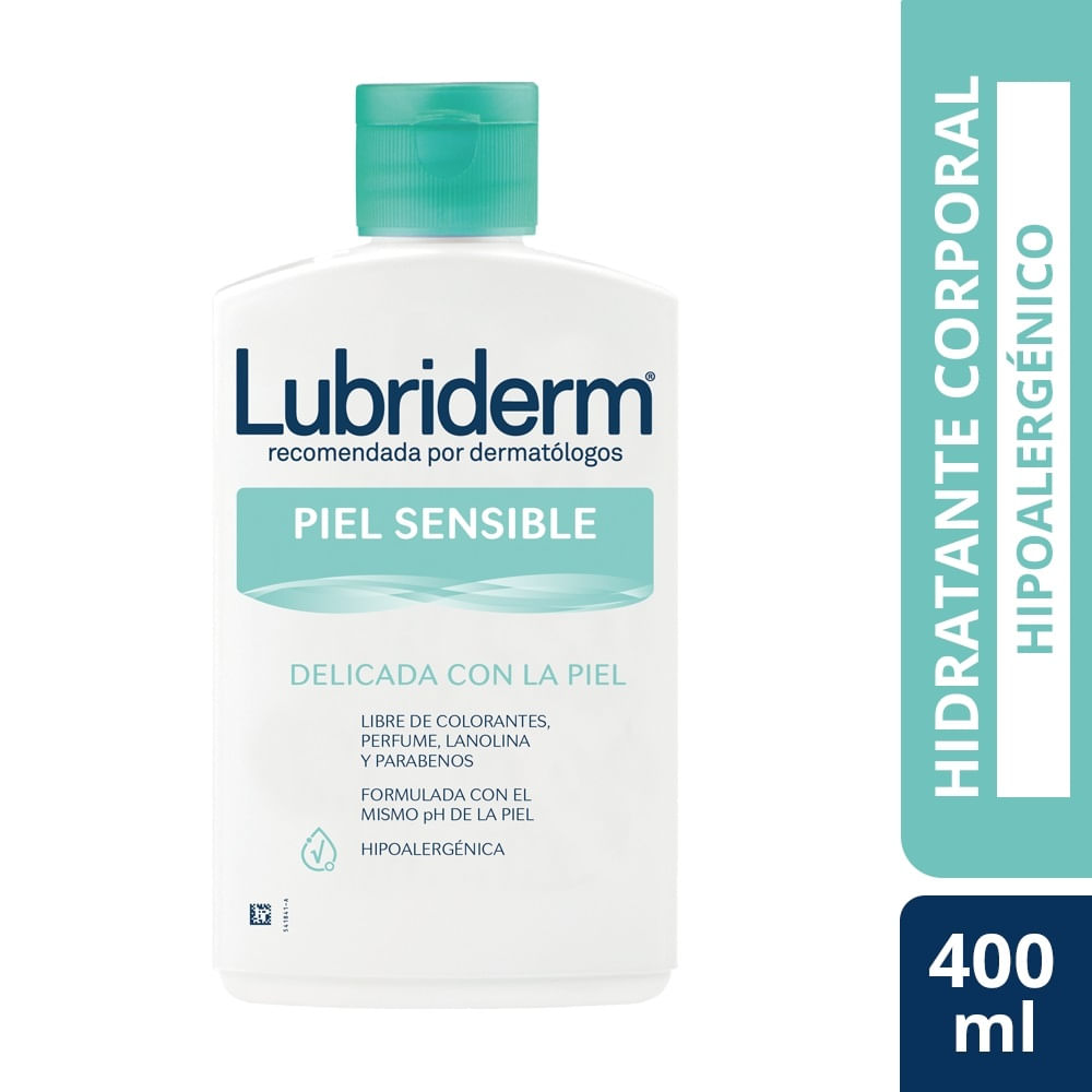 Crema humectante Lubriderm piel sensible 400 ml