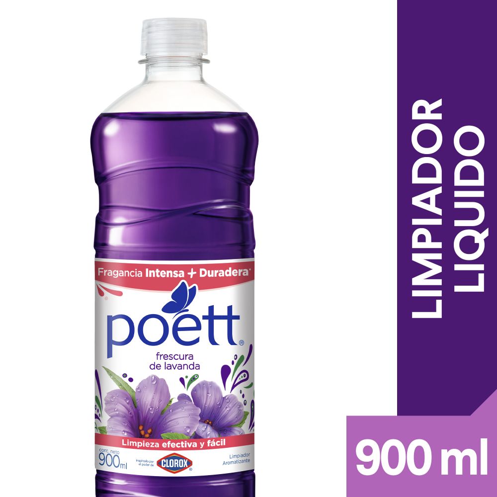 Limpiador líquido aromatizante Poett frescura de lavanda botella 900 ml