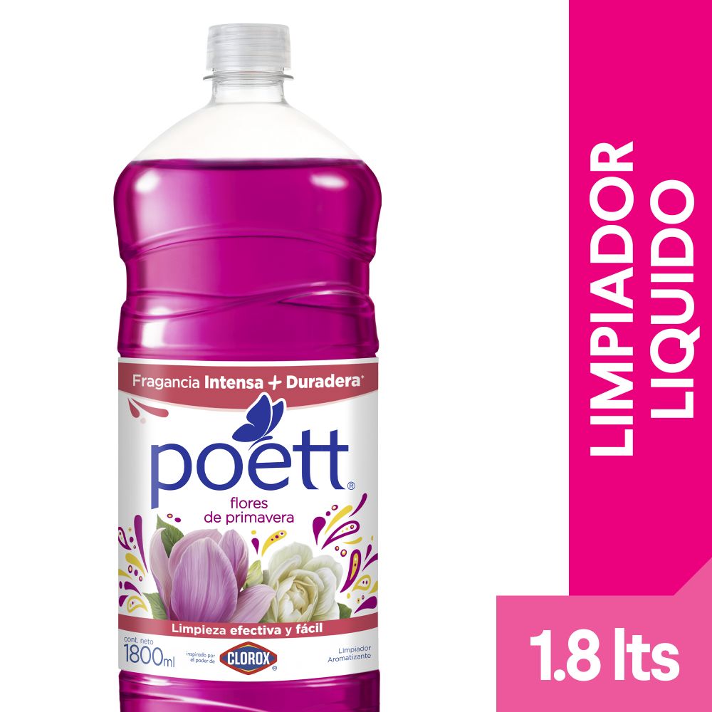 Limpiador líquido aromatizante Poett flores de primavera botella 1.8 L