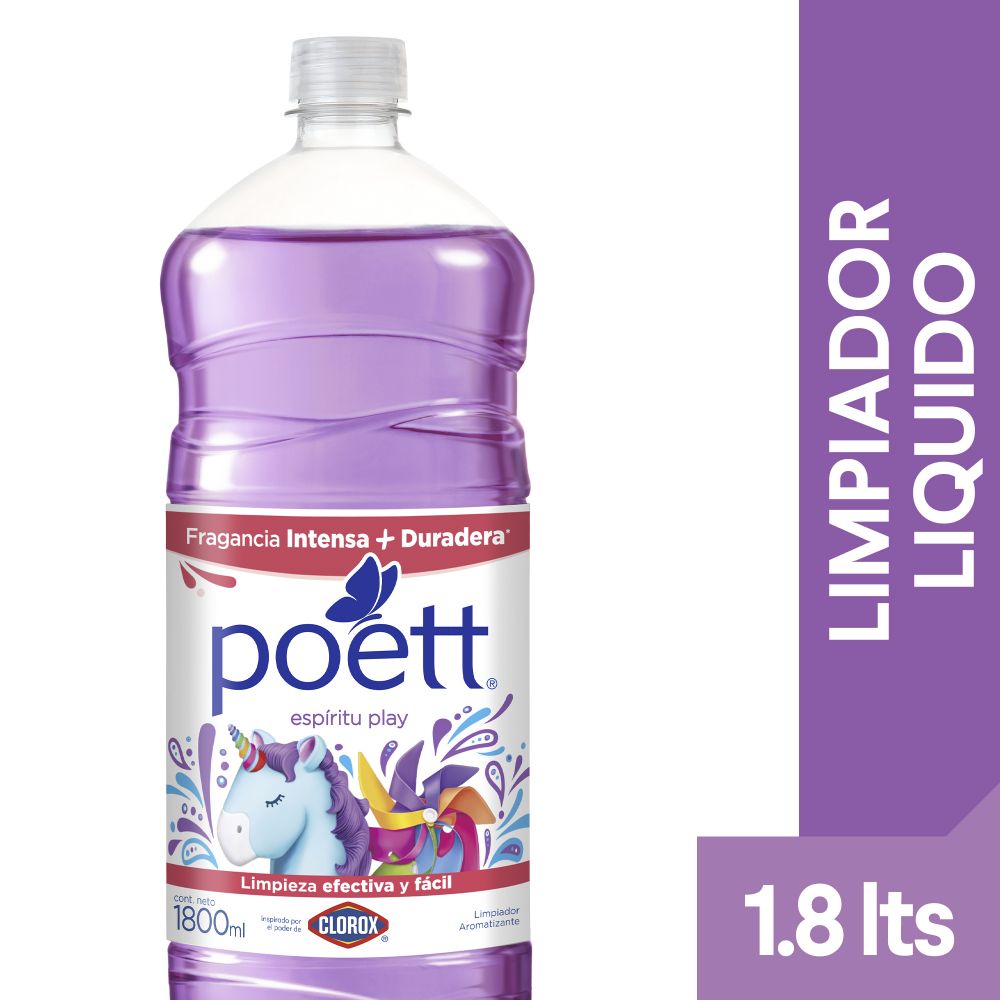Limpiador líquido aromatizante Poett espíritu play botella 1.8 L