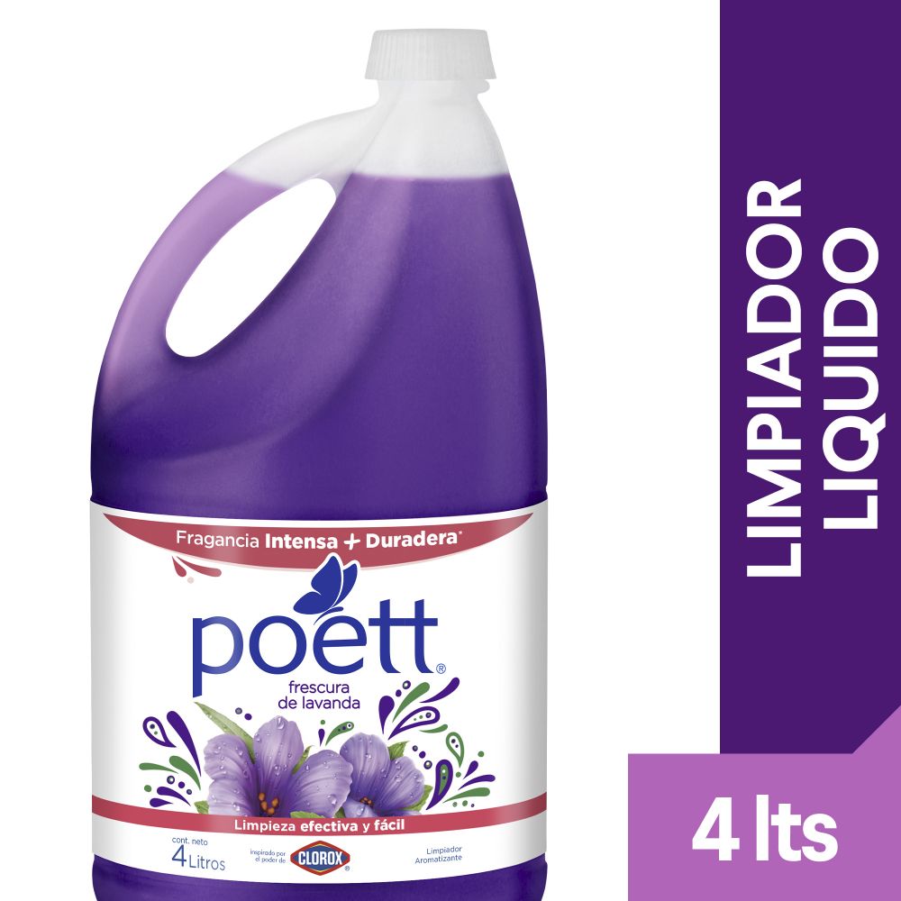 Limpiador líquido aromatizante Poett frescura de lavanda botella 4 L